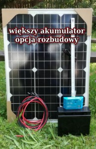 Zestaw Fotowoltaiczny na Działkę z oświetleniem LED PLUS